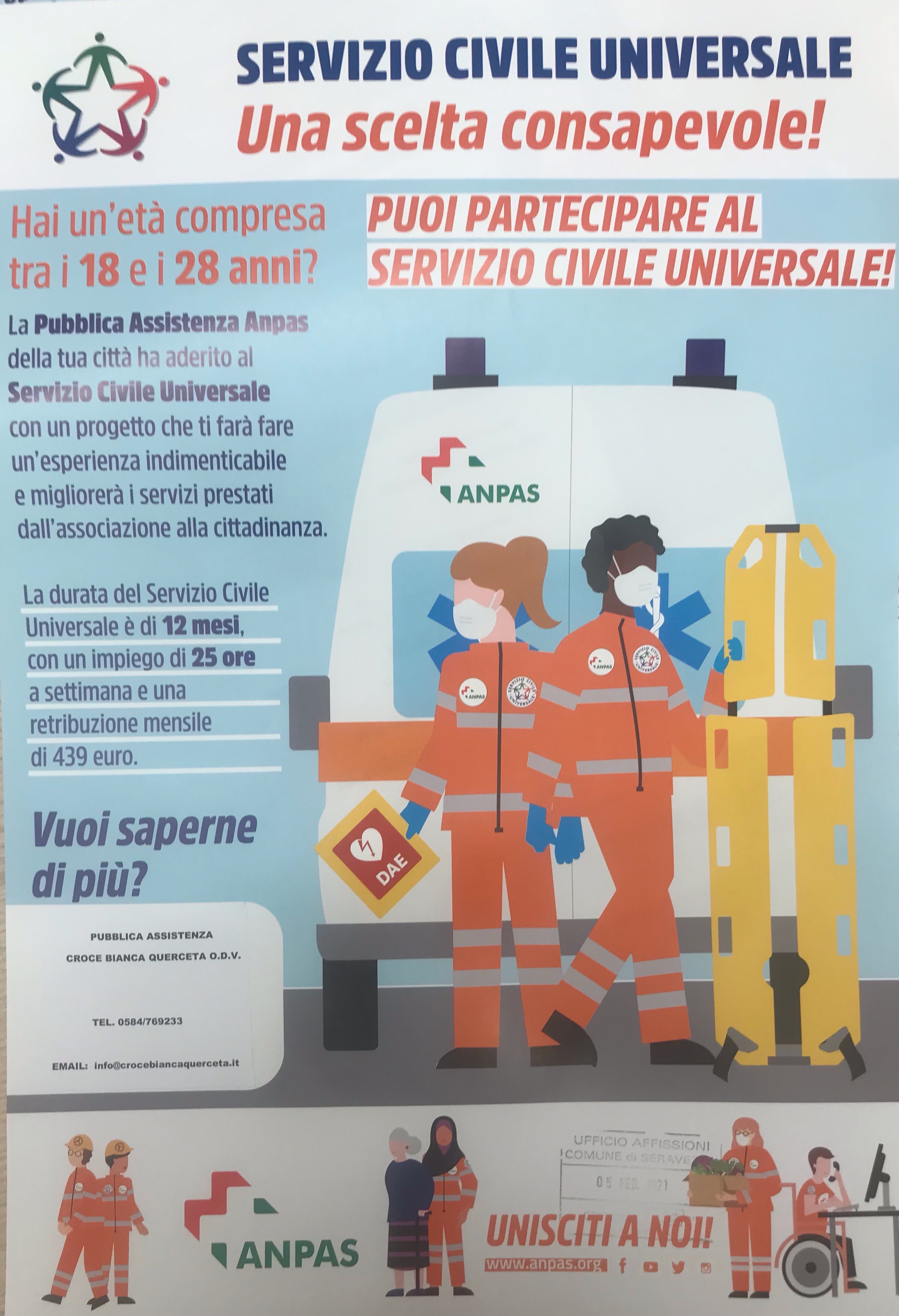 Bando per la sezione di 28967 volontari da impiegare in progetti di servizio civile universale in Italia e all'estero